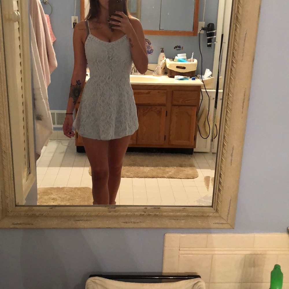 Baby blue lace dress
